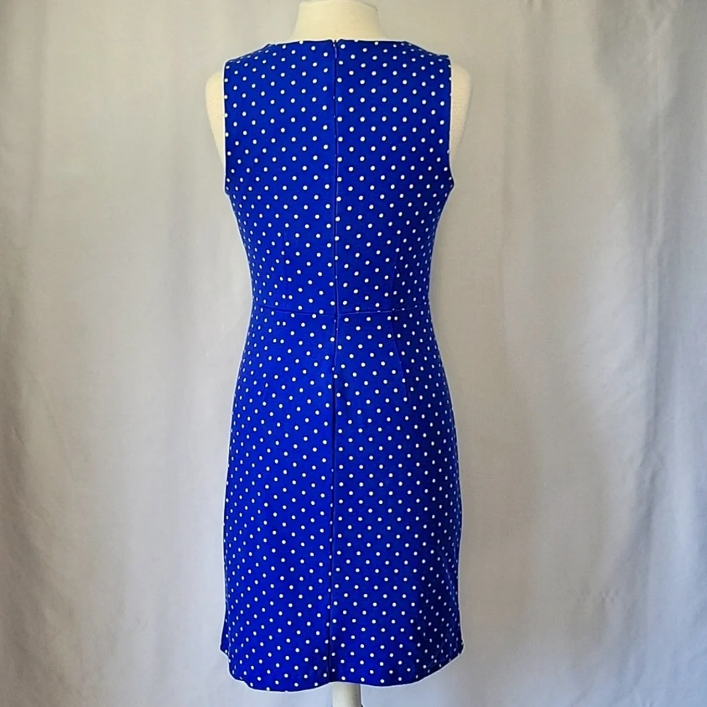 Old Navy Polka Dot Sheath Dress Periwinkle Blue & White Size Small - Picture 5 of 11